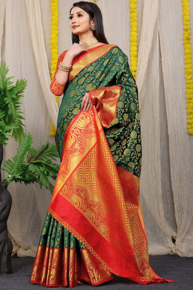 Rosy kanan 2 Silk Pallu Designer Sarees Catalog